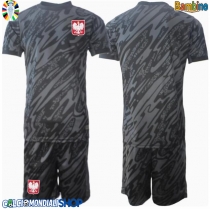 Maglie da calcio Polonia Portiere Seconda Maglia Bambino Europei 2024 Manica Corta (+ Pantaloni corti)